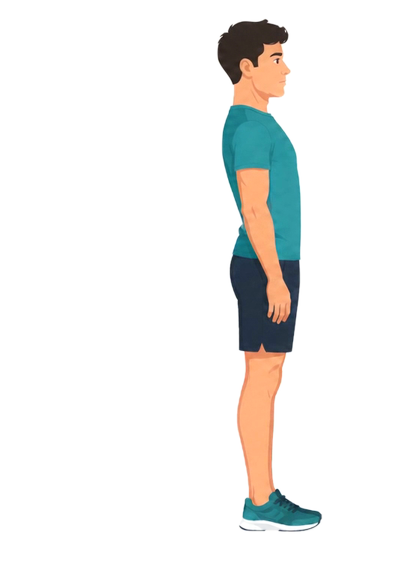 Chin tuck movement demonstration