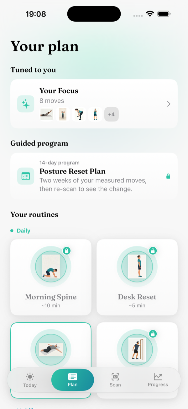 Your daily plan, tuned to your scan